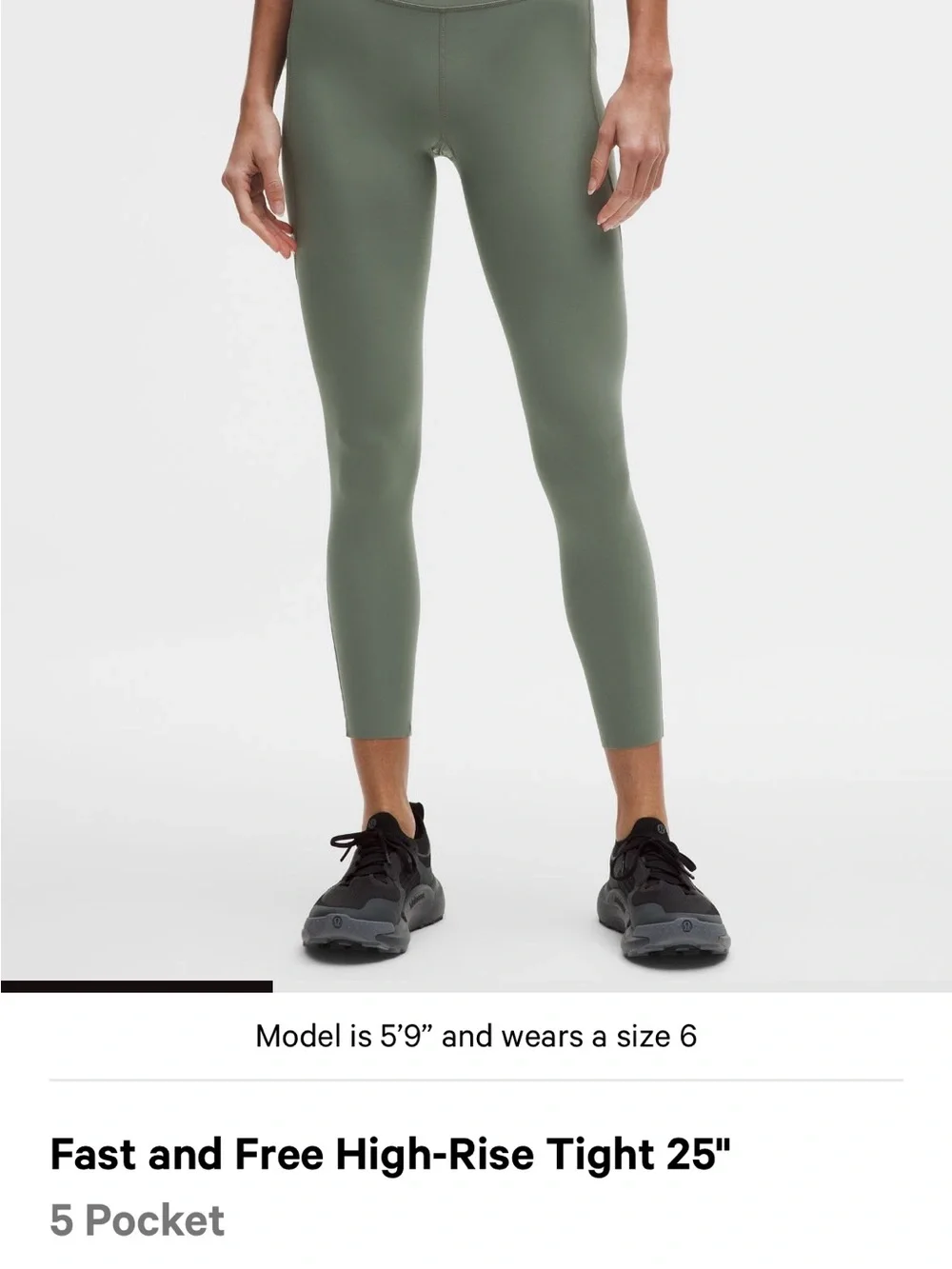 lululemon athletica Black Camouflage 25” fast and free Leggings